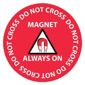 MRI 17" Floor Sticker "Do Not Cross Magnet Always On"