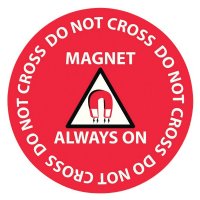 MRI 17" Floor Sticker "Do Not Cross Magnet Always On"