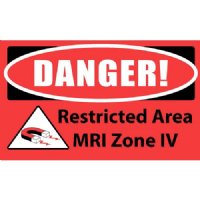 "Danger! Restricted Area MRI Zone IV" MRI Floor Mat Carpet Warning Sign
