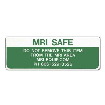 MRI Non-Magnetic Warning Stickers "Do NOT Remove from MRI Area" 1" x 3"