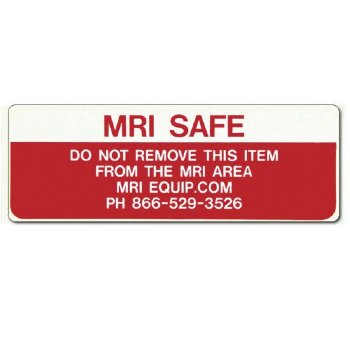 MRI Non-Magnetic Warning Stickers "Do NOT Remove from MRI Area" 1" x 3"