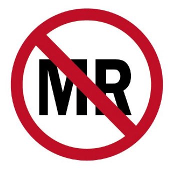 MRI Non-Magnetic Not MR Safe Stickers 1/2" x 3/4"