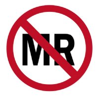 MRI Non-Magnetic Not MR Safe Stickers 1/2" x 3/4"