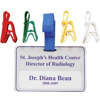 MRI Non-Magnetic Plastic Name Badge Clip