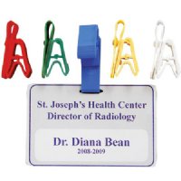 MRI Non-Magnetic Plastic Name Badge Clip