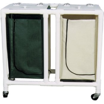 MRI Non-Magnetic PVC Two Bin Hamper, 28 Gallon Mesh Bag