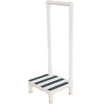MRI Non-Magnetic PVC Single Step Stool with 41" Handrail
