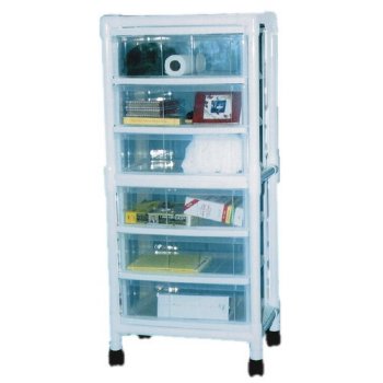 PVC Non-Magnetic MRI 6 Drawer Universal Cart