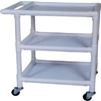 PVC Non-Magnetic MRI Utility Cart, 24" x 25" Shelf Size