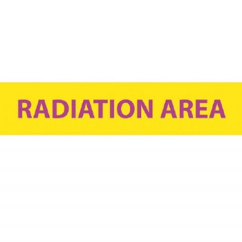 Insert Sign Insert - "Radiation Area"