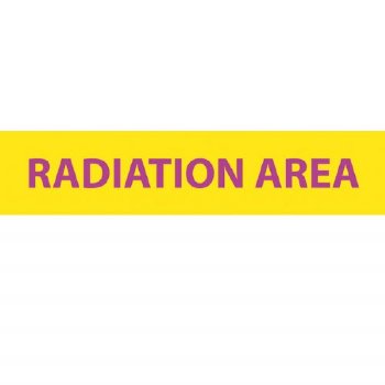 Insert Sign Insert - "Radiation Area"