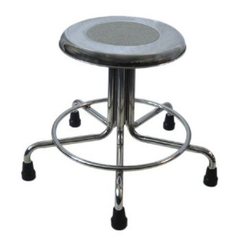 MRI Non-Magnetic Adjustable Height Doctor Stool, 15" to 21", with Rubber Tips