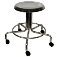 MRI Non-Magnetic Adjustable Height Doctor Stool, 21" to 27" with 2" Casters