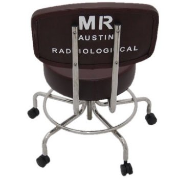 Stencil on Back of Doctor Stool