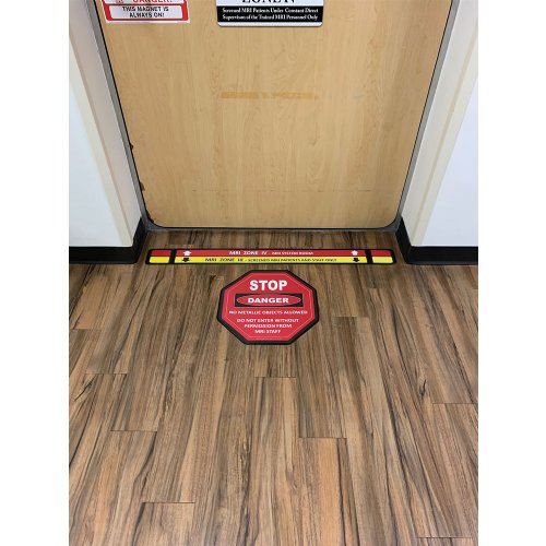 MRI Stop Sign Floor Plaque 16" x 16" 