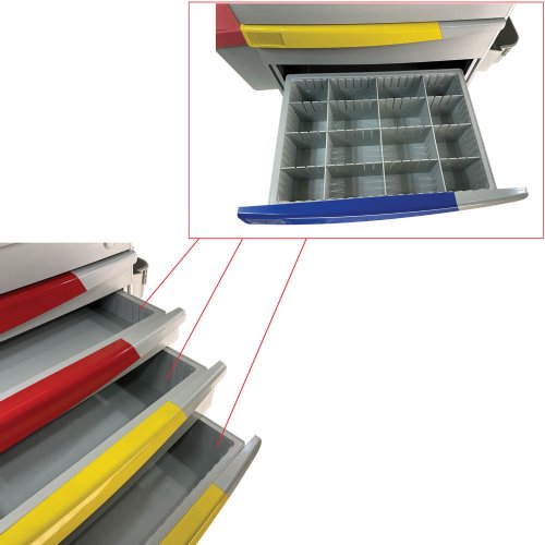 MRI Conditional ABS 5 Drawer Cabinet