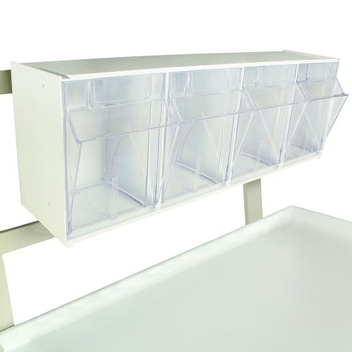 MRI Non-Magnetic 4 Compartment Bin Organizer for Lock Carts