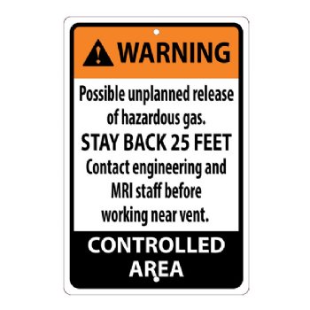 "Warning Controlled Area" Sign
