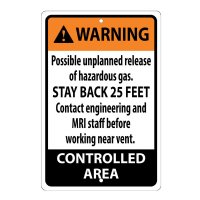 "Warning Controlled Area" Sign