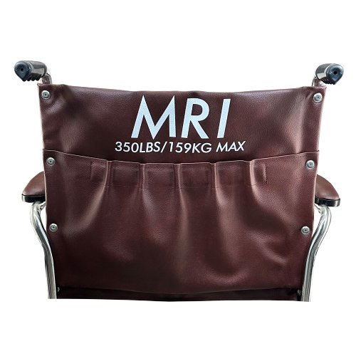 MRI Wheelchair, 24" Wide, Non-Magnetic, Detachable Legrest