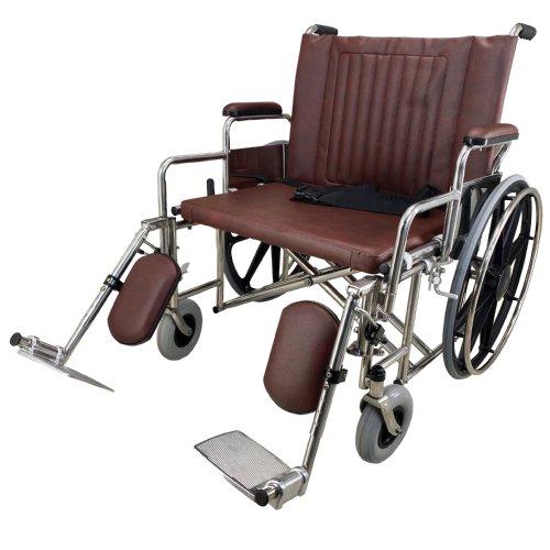 MRI Wheelchair, 24" Wide, Heavy Duty, Non-Magnetic, Detachable Legrest