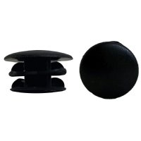 Round Plastic Plug, Black