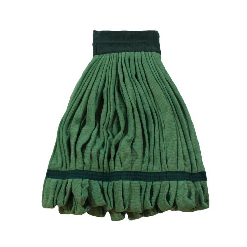 Wet Tube Microfiber Green Mop with Large Canvas Headband
