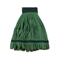 Wet Tube Microfiber Green Mop with Large Canvas Headband