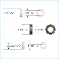 Wheelchair Front Wheel & Fork Stem Bearings