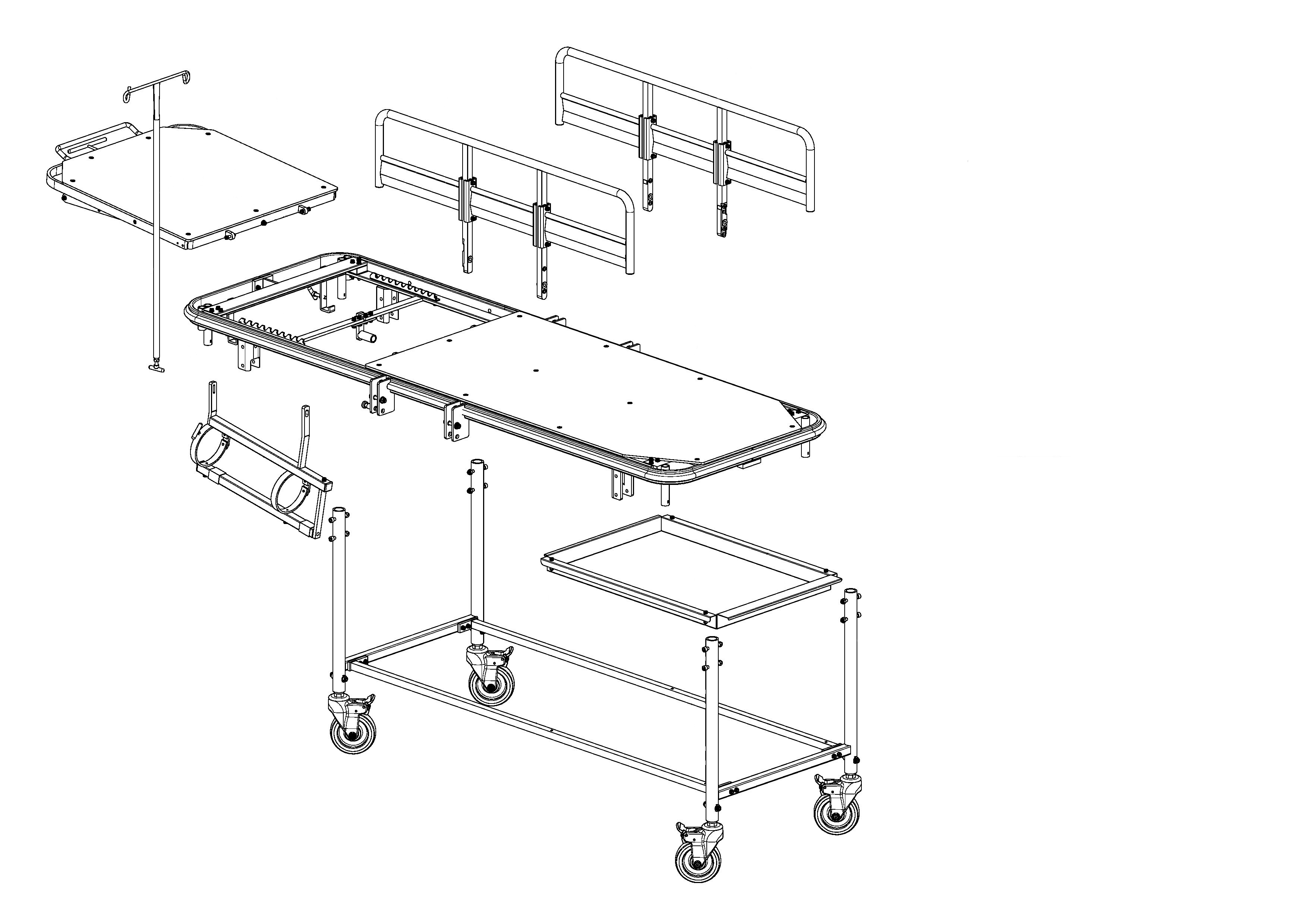 MRI Stretcher Parts